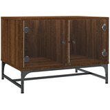  Stolić za kavu sa staklenim vratima boja hrasta 68,5x50x50 cm | shoptok.hr