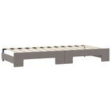  Dnevni krevet na razvlačenje smeđesivi 80 x 200 cm od tkanine | shoptok.hr