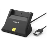 Stolni USB Čitač pametnih kartica (Smart Card Reader, 1.2m, Crni)
