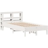 vidaXL Okvir kreveta bez madraca bijeli 75 x 190 cm masivna borovina | shoptok.hr