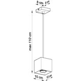  Obesna svetilka QUAD 1 siva, (21348164) | Shoptok.si
