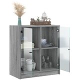  Bočni ormarić sa staklenim vratima boja hrasta 68x37x75,5 cm | shoptok.hr