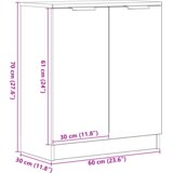  Kreveta Crni hrast 60 x 30 x 70 cm Konstruirano drvo | shoptok.hr