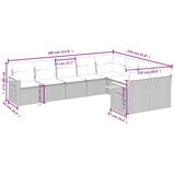  9-dijelni set vrtnih sofa s jastucima crni od poliratana | shoptok.hr