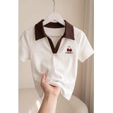 TRENDYOLMILLA ženska majica Twoss26Ts00360, ecru | Eponuda.com