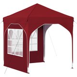 vidaXL Zložljivi šotor za zabave 192 x 192 x 245 cm Burgundija, (5000219026) | Shoptok.si