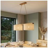 Luster AIDA na sajli, 2x E27, 15 W, 230 V, prečnik 35 cm, hrast/rafija Cene