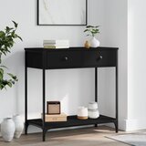  Konzolni stol crni 75 x 34,5 x 75 cm od konstruiranog drva | shoptok.hr
