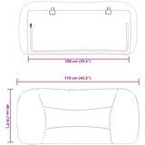  Jastuk za uzglavlje Hvar boja cappuccina 100 cm od umjetne kože | shoptok.hr