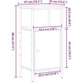 vidaXL Nočne omarice 2 kosa starinski les 41x31x80 cm inženirski les | Shoptok.si