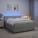  Boxspring krevet s madracem Svjetlosiva 180 x 200 cm Baršun | shoptok.hr