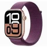 watch series 10 gps 46mm rose gold aluminium case+plum sportloop MWWV3