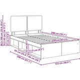  Konstrukcija postelje Bela 120 x 200 cm Masivno borovo les, (5000102876) | Shoptok.si