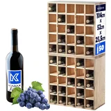 Stojalo za vino, leseno stojalo za 50 steklenic, omarica za alkohol, 104 cm, komplet 2 kosov, (5000362695)