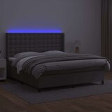  Box spring s madracem LED sivi 180x200cm od umjetne kože | shoptok.hr