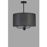 Opviq Hasır siyah abajurlu 3 Lü Sarkıt avize black chandelier | Eponuda.com