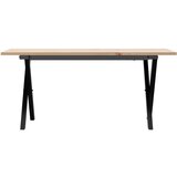  Stolić za kavu X-oblika 100x50x45cm borovina i čelik | shoptok.hr