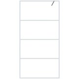 Pregrada za tuš bela 100x195 cm prozorno ESG steklo, (21047703) | Shoptok.si