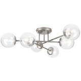  Plafonski luster MALENA 6xE14/5W/230V mat hrom/prozirno | Eponuda.com
