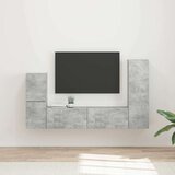  Komplet TV omaric 4 pcs Betonsko siva Konstruiran les - - Siva - 67.7 - 30 x 31 x 100 cm - 2025-vidaXL-Uvoz_2 | Shoptok.si
