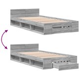  Okvir za krevet s ladicom boja hrasta 100x200 cm drveni | shoptok.hr