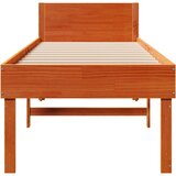 vidaXL Posteljni okvir brez vzmetnice voščeno rjav 90x200 cm borovina | Shoptok.si