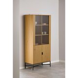 Livetastic Vitrina u dekoru hrasta u prirodnoj boji 80x180x40 cm Jaipur – | shoptok.hr