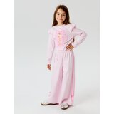 Sinsay Pamučne wide leg hlače s bočnim prugama Barbie | shoptok.hr