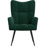  Stolica za opuštanje tamnozelena baršunasta | shoptok.hr