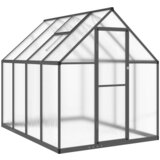  The Living Store Rastlinjak z okvirjem antracit 224x169x195 cm aluminij - Rastlinjak, (21456204) | Shoptok.si