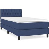 Maison Chic Box spring postelja - Vzmetna postelja z vzmetnico modra 100x200 cm blago SL12920, (21882655) Cene