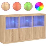 Maison Chic Komoda - Predalnik z LED lučkami sonoma hrast 181,5x37x100cm, (21717331) Cene
