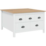  Klubska miza HILL Bela in medena rjava 79.5 x 79.5 x 49 cm, (5000295549) | Shoptok.si