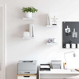  Polica na zidu Zidne 4 pcs Bijeli mramor 23 x 23 5 x 4 cm | shoptok.hr