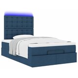  Otomanski krevet madracem i LED plava 120x190 cm tkanina | Eponuda.com