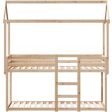  Krevet na kat s krovom 80 x 200 cm od masivne borovine | shoptok.hr