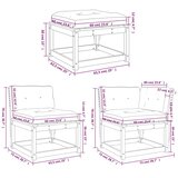  5-dijelni set vrtnih sofa s jastucima voštano smeđi od borovine | shoptok.hr