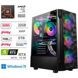 MEGA Računalnik TWR S7 R7-7700/RTX4070/32GB-DDR5/2TB-4.0/750W/Win11Home RGB, (21218391) | Shoptok.si