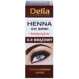 Delia Cosmetics Henna barva za obrvi odtenek 4.0 Brown 2 g + 2 ml Cene