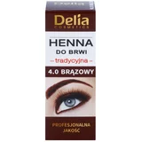 Delia Cosmetics Henna boja za obrve nijansa 4.0 Brown 2 g + 2 ml
