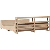 vidaXL Posteljni okvir z vzglavjem 200x200 cm trdna borovina, (21311321) | Shoptok.si