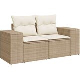 vidaXL 10-dijelni set vrtnih sofa s jastucima bež od poliratana bagrem | shoptok.hr