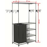  Stalak za odjeću od čelika i netkane tkanine 87x44x158 cm crni | Eponuda.com