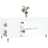 vidaXL Klubska mizica bela 102x44,5x50 cm inženirski les | Shoptok.si