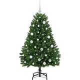 vidaXL Umestno božično drevo z LED lučmi Zelena 150 cm PVC in kovina | Shoptok.si