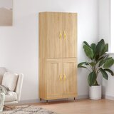  Visoka komoda hrasta sonome 69,5x34x180cm od konstruiranog drva Slike