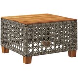 Vrtni stol sivi 55 x 55 x 36 cm od poliratana i bagremovog drva | Eponuda.ba