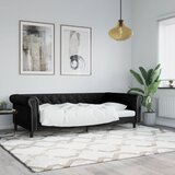  Dnevni krevet crni 100 x 200 cm od umjetne kože | shoptok.hr