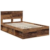  Okvir za krevet s uzglavljem Staro drvo 120 x 190 cm | shoptok.hr