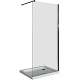 Armal tuš stena Modul 100X200 krom profil, fiksna prozorno steklo, prečni nosilec | Shoptok.si